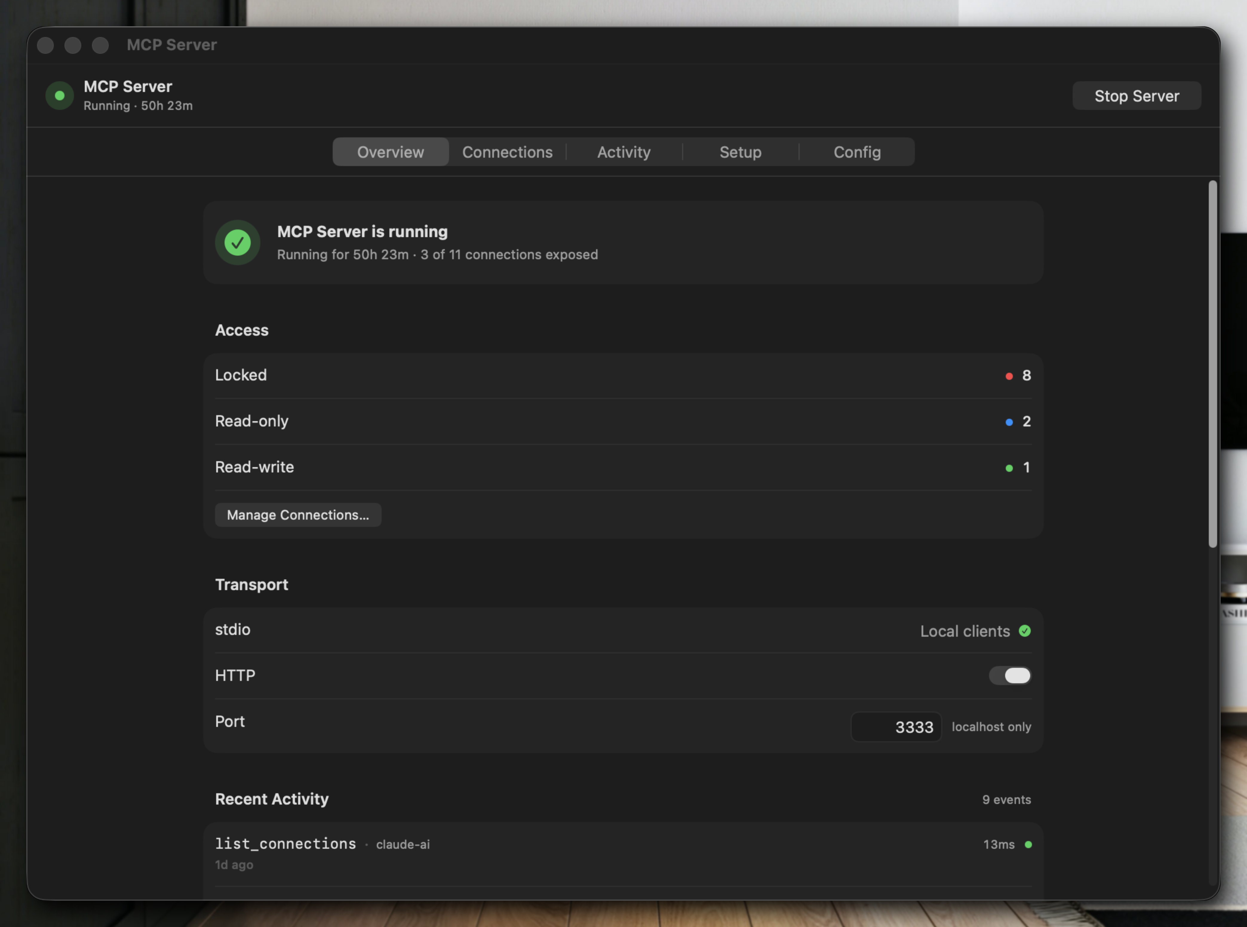 Gridex MCP server configuration — expose connections to Claude Desktop and Cursor